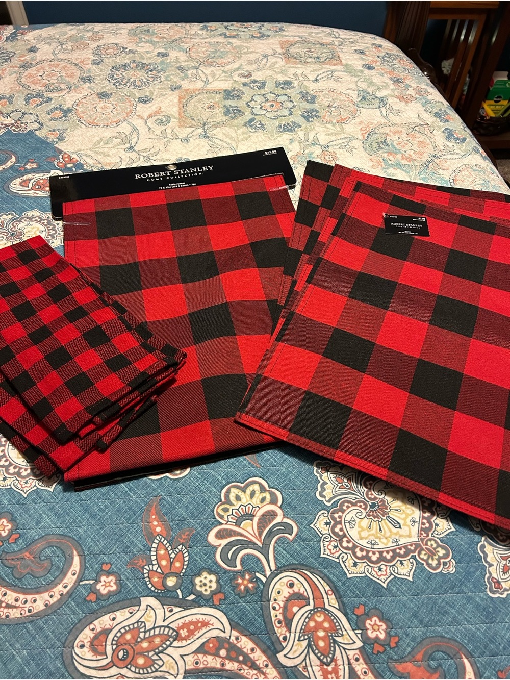 Robert Stanley Home Collection Red and Black Buffalo Check